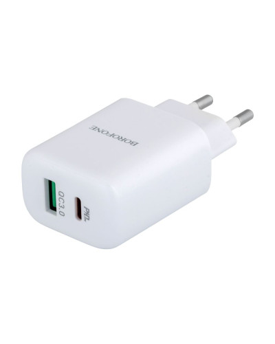 Сетевое Зарядное Устройство Borofone BN4 PD 20W QC3.0 Type-C to LightningСетевое Зарядное Устройство Borofone BA58A Digital Display 2USB 2.4A