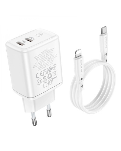 Сетевое Зарядное Устройство Borofone BN9 Reacher PD/QC 35W Type-C to Lightning
