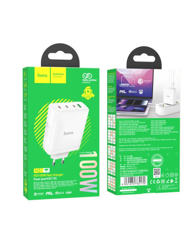 Сетевое Зарядное Устройство Hoco N31 Leader GAN PD 100W/QC 22.5W
