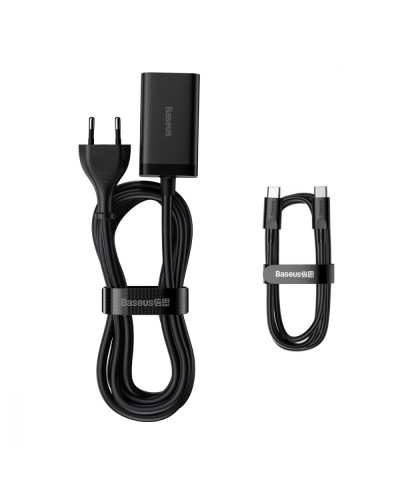 Сетевое Зарядное Устройство Baseus GaN3 Pro 65W+cable Type C to Type C 100W CCGP0401