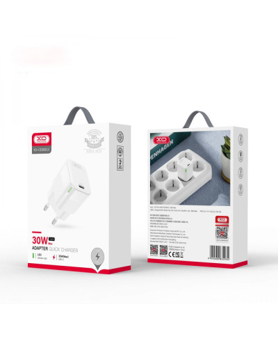 Сетевое Зарядное Устройство XO CE06 PD 30W GaN Мятая упаковка