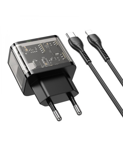 Сетевое Зарядное Устройство Hoco N34 Dazzling PD20W+QC3.0 Type-C to Lightning