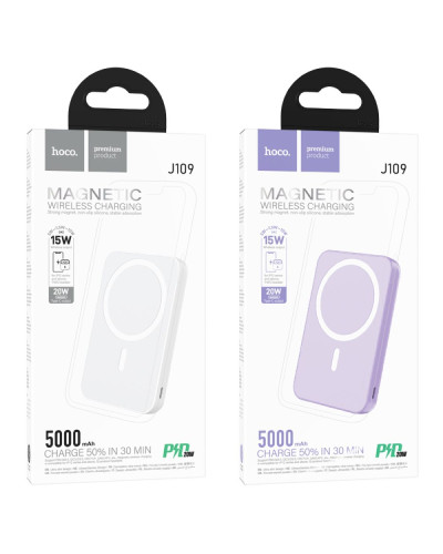 Power Bank Hoco J109 PD20W Easy Wireless Fast Charging 5000mAh