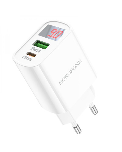 Сетевое Зарядное Устройство Borofone BA78A PD20W+QC3.0 digital display