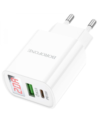 Сетевое Зарядное Устройство Borofone BA78A PD20W+QC3.0 digital display
