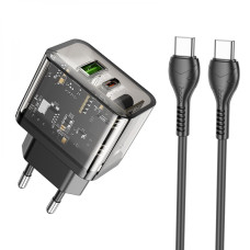Сетевое Зарядное Устройство Hoco N34 Dazzling PD20W+QC3.0 Type-C to Type-C
