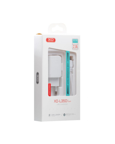 Сетевое Зарядное Устройство XO L35D Micro 2USB 2.1A