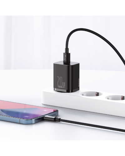 Сетевое Зарядное Устройство Baseus PD+Lightning 20W TZCCSUP-B