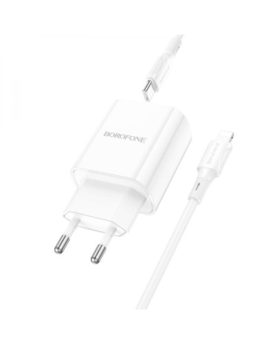 Сетевое Зарядное Устройство Borofone BA78A PD20W+QC3.0 digital display Type-C to Lightning
