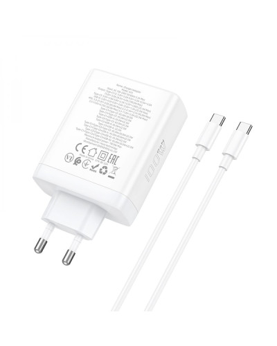 Сетевое Зарядное Устройство Hoco N31 Leader GAN PD 100W/QC 22.5W Type-C to Type-C