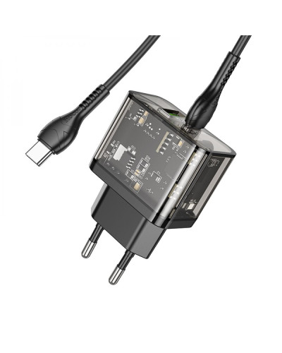 Сетевое Зарядное Устройство Hoco N34 Dazzling PD20W+QC3.0 Type-C to Type-C
