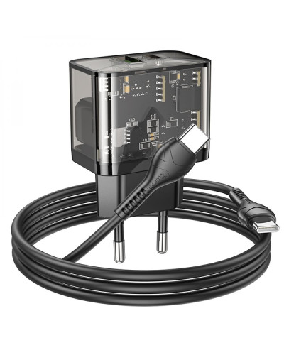 Сетевое Зарядное Устройство Hoco N34 Dazzling PD20W+QC3.0 Type-C to Type-C