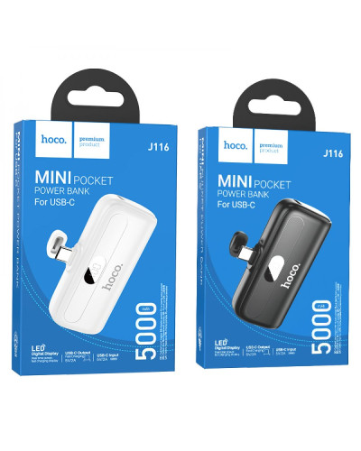 Power Bank Hoco J116 Pocket with digital display Type-C 5000mAh