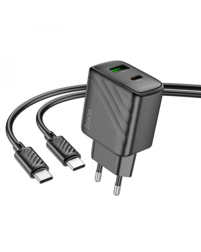 Сетевое Зарядное Устройство Hoco CS23A 1USB/1USB-C PD/QC 30W+Type-C to Type-C