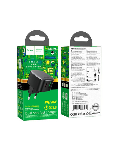 Сетевое Зарядное Устройство Hoco CS32A 1USB-C/1USB PD/QC 20W