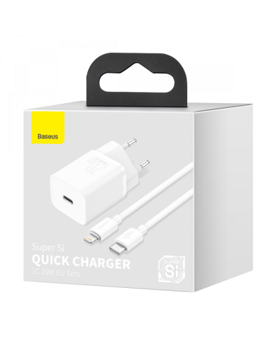 Сетевое Зарядное Устройство Baseus PD+Lightning 20W TZCCSUP-B