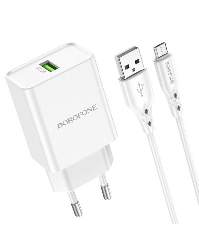 Сетевое Зарядное Устройство Borofone BN5 18W QC3.0 Micro