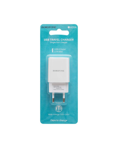 Сетевое Зарядное Устройство Borofone BA20A 2,1A