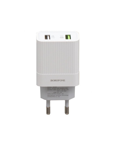 Сетевое Зарядное Устройство Borofone BA39A QC3.0 Type-C 2USB 18W
