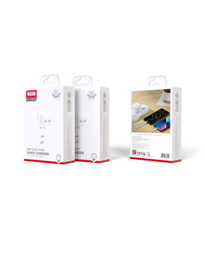 Сетевое Зарядное Устройство XO L102 EU Dual type-C port 35W Type-C to Lightning