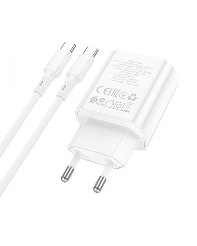 Сетевое Зарядное Устройство Borofone BA78A PD20W+QC3.0 digital display Type-C to Type-C