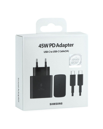 Сетевое Зарядное Устройство Samsung 1USB-C PD/QC 45W+Type-C to Type-C 1:1