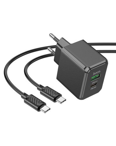 Сетевое Зарядное Устройство Hoco CS14A 1USB-C/1USB PD/QC 20W+Type-C to Type-C