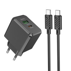 Сетевое Зарядное Устройство Hoco CS14A 1USB-C/1USB PD/QC 20W+Type-C to Type-C