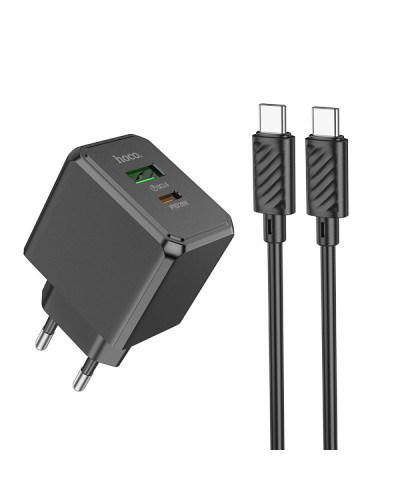 Сетевое Зарядное Устройство Hoco CS14A 1USB-C/1USB PD/QC 20W+Type-C to Type-C