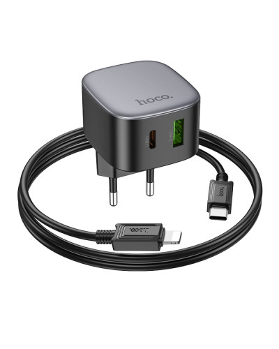 Сетевое Зарядное Устройство Hoco CS32A 1USB-C/1USB PD/QC 20W+Type-C to Lightning