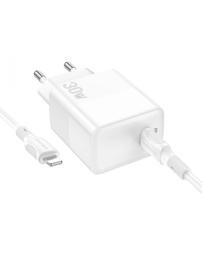 Сетевое Зарядное Устройство Borofone BA77A Insightful PD/QC 30W Type-C to Lightning