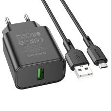 Сетевое Зарядное Устройство Borofone BA72A Spring QC3.0 Micro
