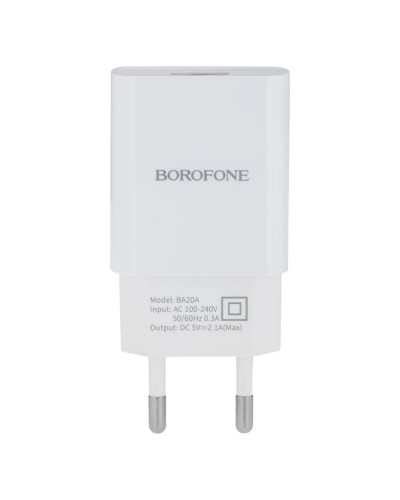 Сетевое Зарядное Устройство Borofone BA20A Lightning 1USB 2.1A