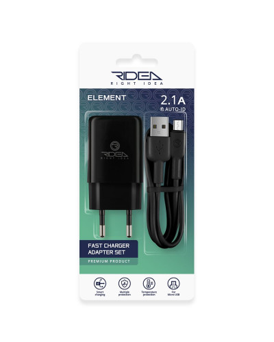 Сетевое Зарядное Устройство Ridea RW-11111 Element Micro 2.1 A