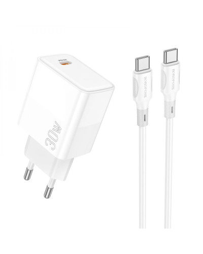 Сетевое Зарядное Устройство Borofone BA77A Insightful PD/QC 30W Type-C to Type-C