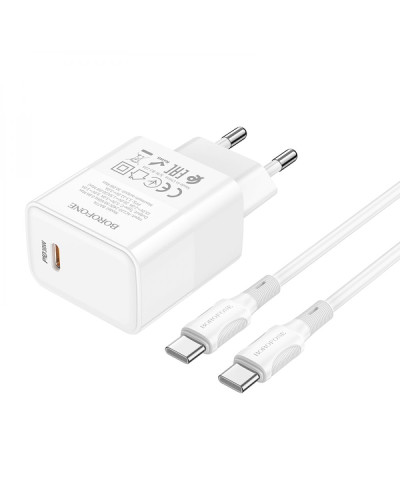 Сетевое Зарядное Устройство Borofone BA77A Insightful PD/QC 30W Type-C to Type-C