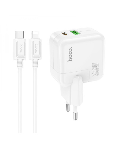 Сетевое Зарядное Устройство Hoco C111A Lucky PD30W+QC3.0 Type-C to Lightning