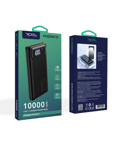Power Bank Ridea RP-D10L Phoenix10 10W digital display + lamp 10000 mAh