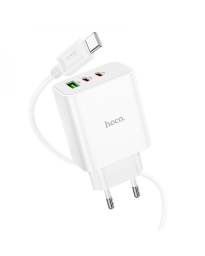Сетевое Зарядное Устройство Hoco C126A Pure PD+QC 40W(2C1A) Type C to Type C