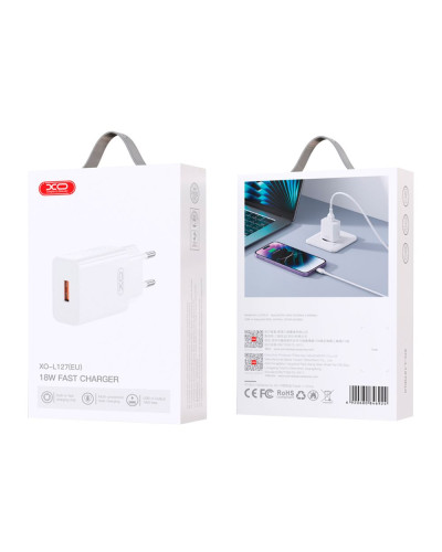 Сетевое Зарядное Устройство XO L127 1USB QC 18W