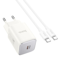 Сетевое Зарядное Устройство Hoco N43 1USB-C PD/QC 30W GAN Type-C to Type-C