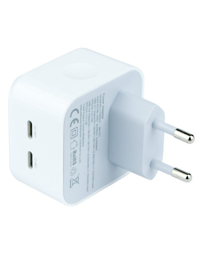 Сетевое Зарядное Устройство XO L102 EU Dual type-C port 35W Type-C to Type-C
