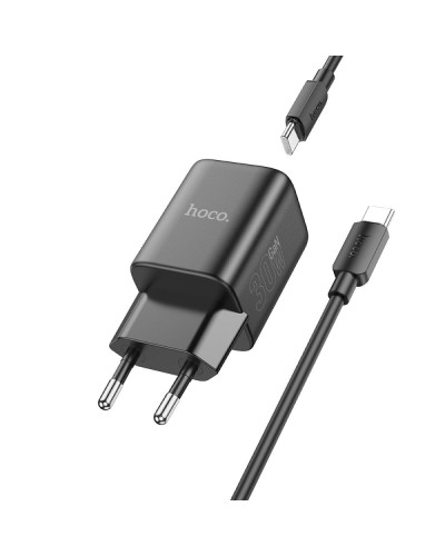 Сетевое Зарядное Устройство Hoco N43 1USB-C PD/QC 30W GAN Type-C to Type-C