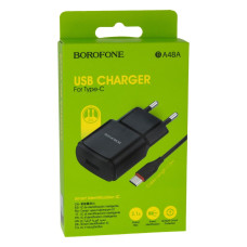 Сетевое Зарядное Устройство Borofone BA48A Type-C 2.1A Мятая упаковка
