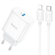 Сетевое Зарядное Устройство Hoco C104A Stage single port PD20W Type-C to Lightning