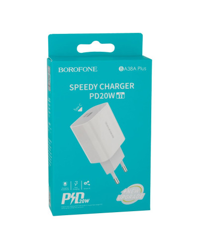 Сетевое Зарядное Устройство Borofone BA38A Plus PD 20W 3A