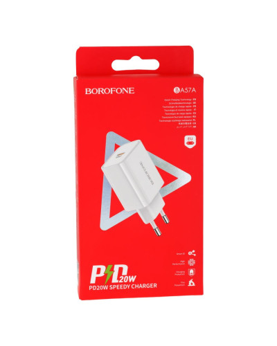 Сетевое Зарядное Устройство Borofone BA57A PD 20W 3А