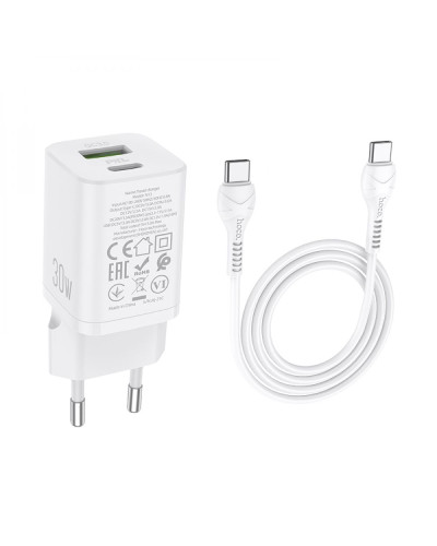 Сетевое Зарядное Устройство Hoco N13 PD30W+QC3.0 Type-C To Type-C
