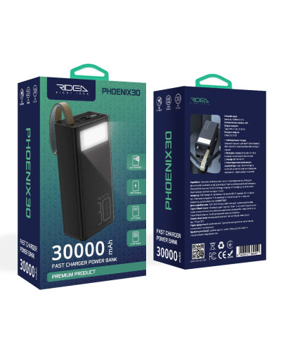 Power Bank Ridea RP-D30L Phoenix30 10W digital display + lamp 30000 mAh