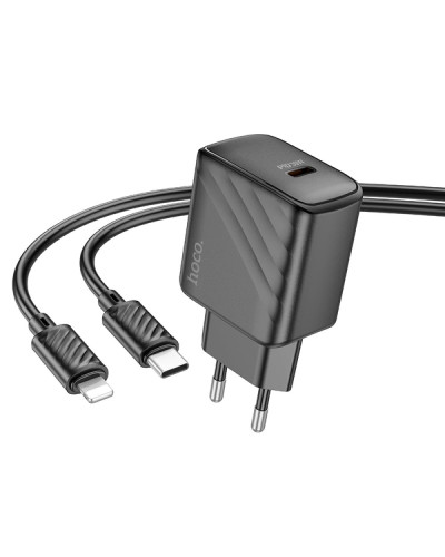 Сетевое Зарядное Устройство Hoco CS22A 1USB-C PD/QC 30W+Type-C to Lightning